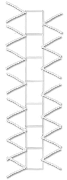 XX758627   36"Lx4"W Wire Pencil Work Rail   White