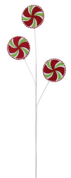 XS108651   31.5"L Peppermint Candy Spray   Red/White/Lime