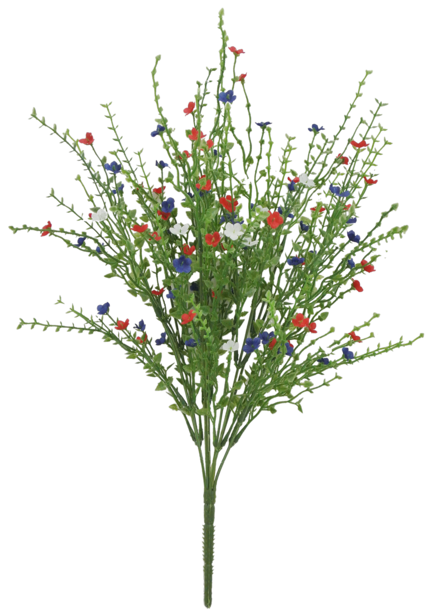 82394RDWTBL      21"   Plastic Flowering Bush     Red/White/Blue