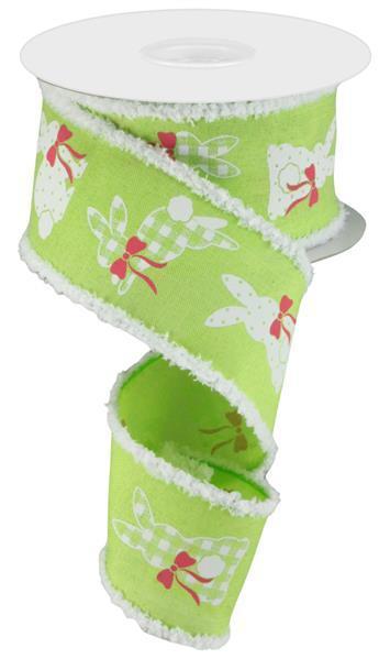 RG08793H2    2.5" x 10yd Bunnies On Royal/Drift   Bright Green/White/Pink