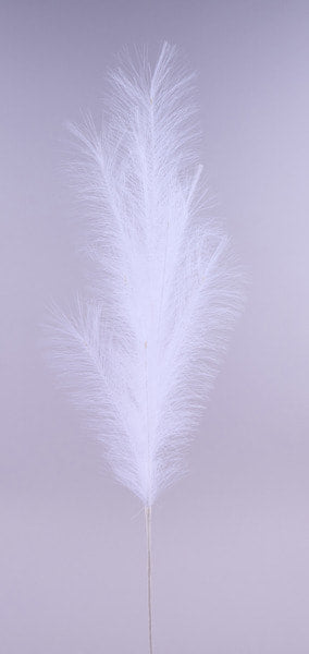 FG601427  38"L Fabric Grass Plume Spray White