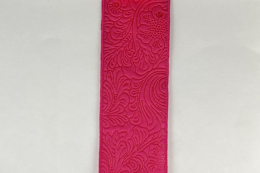 42466-40-28     2.5"X10YDS    Embossed Flower    Fuchsia