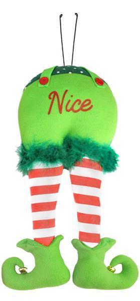 XC6132    18"H "Nice" Elf Bottom Decor Kit    Lime/Emerald/Red/White