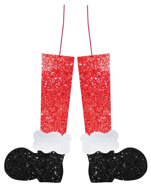 XC9869    2 16"L Santa Legs    Red/Black/White