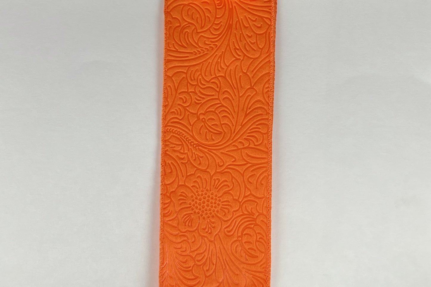 42466-40-19    2.5"X10YDS    Embossed Flower   Orange