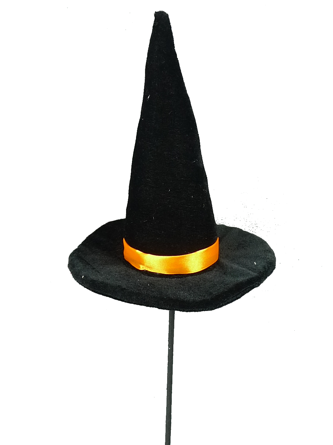 56441BK   23"X6.5"    Plush Witch Hat Spray   Black/Orange