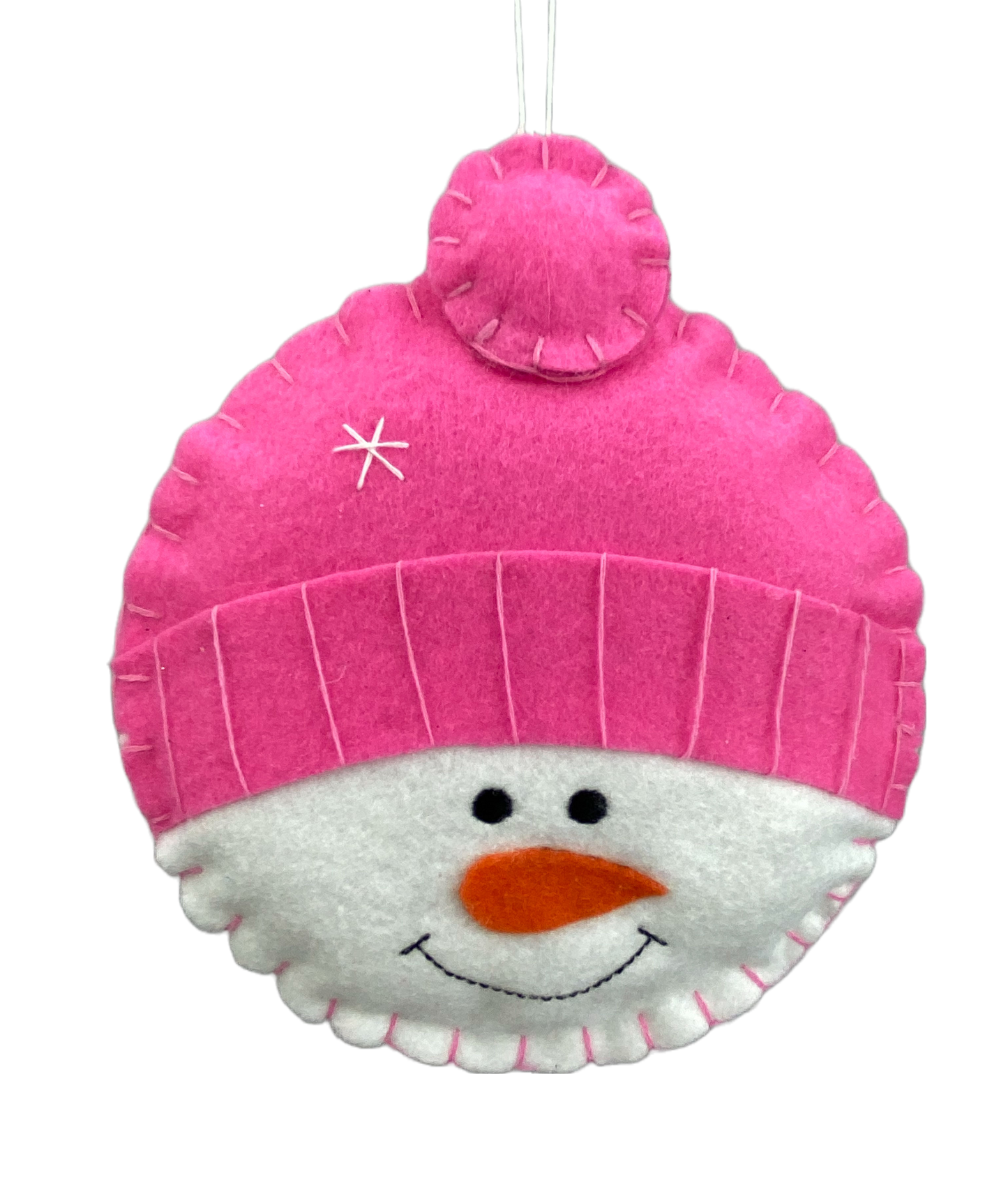 85707PK     6"DIA    Plush Snowman Head    Pink