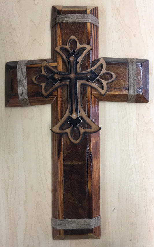 COR011 Large City Of Refuge Cross 21x13" Natural