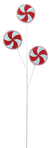 XS1086M9     31.5"L Peppermint Candy Spray    Red/White/Ice Blue