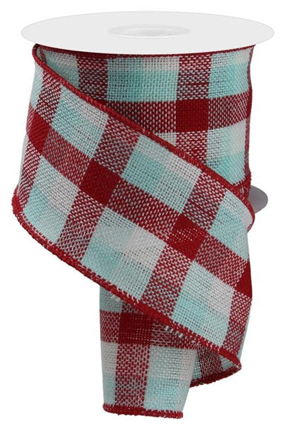 RGA1925H1 2.5"X10yd Red/Wht/Blue Woven Check