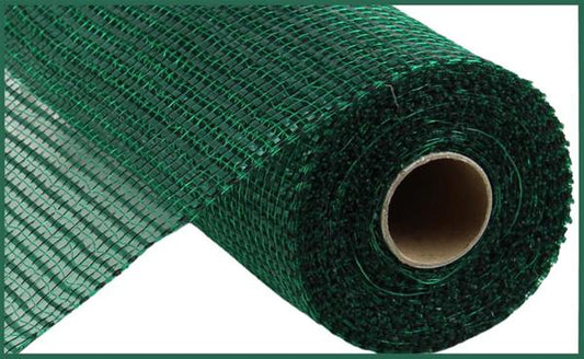 RE890012     10" x 10yd Horizontal Wide Stripe Mesh   Hunter Green