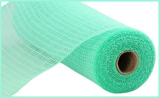 RY8313T9  10.25"X10yd Faux Jute/Pp Check   Mint Green