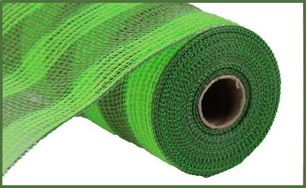 RY8319B5    10.25" x 10yd Faux Jute/Pp Small Stripe    Fresh Green/Moss