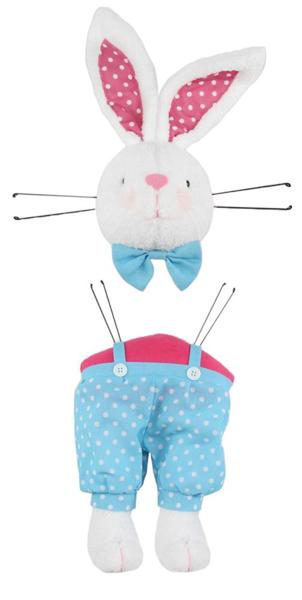 HE7188 Boy Bunny Decor Kit White/Turquoise/Pink