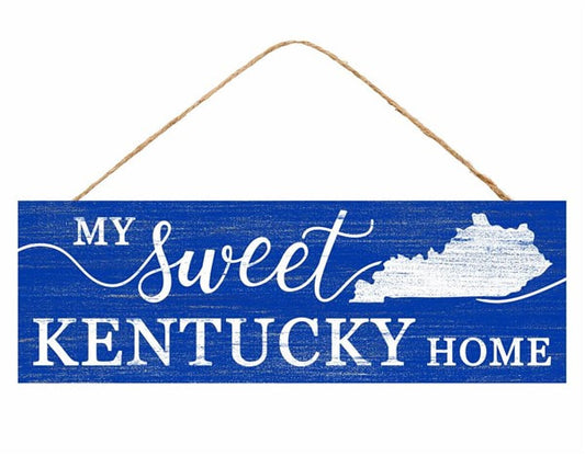 AP8121 15"L X 5"H Sweet Kentucky Home Sign Royal Blue/White