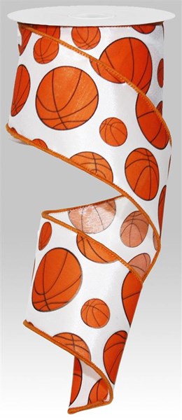 RG1753  2.5" x 10yd Basketball White/Orange/Black