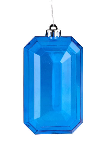 XJ544525   7"L x 4"W Rectangle Gem Ornament    Royal Blue