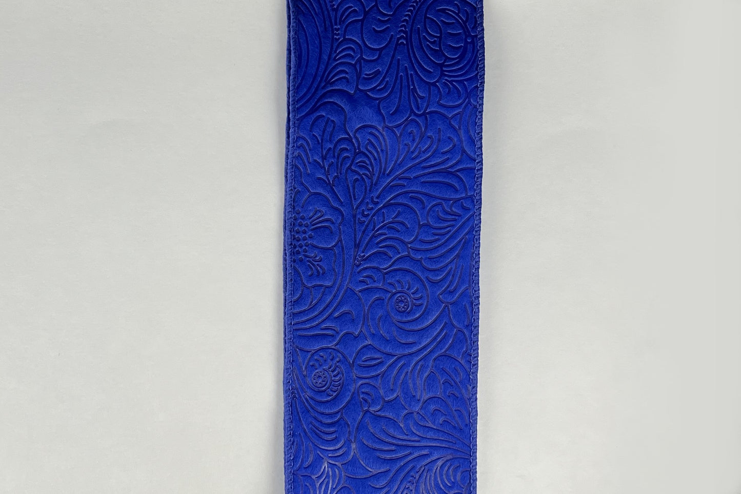 42466-40-25     2.5"X10YDS   Embossed Flower    Blue