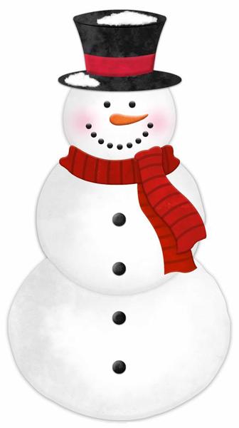 MD0604   12"H x 6.5"L Metal/Embossed Snowman   Red/White/Black