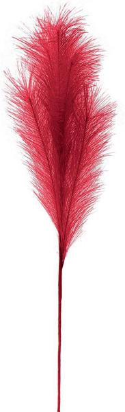 FG601824  32.75"L Fabric Grass Plume Spray Red