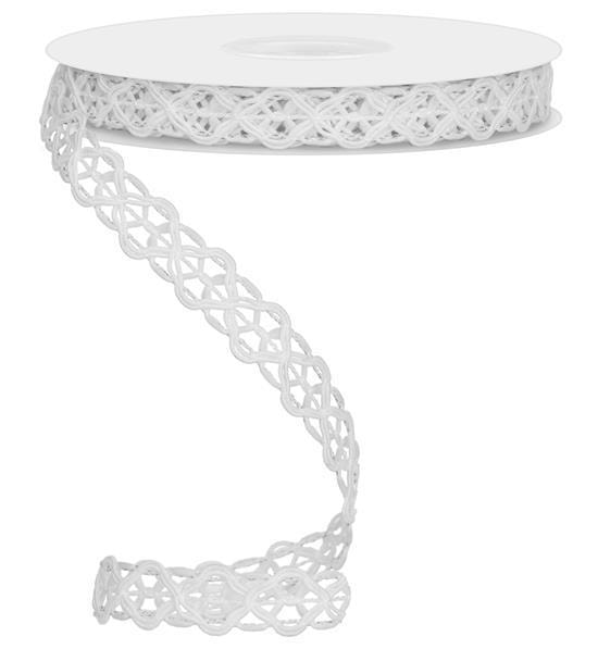 RN586127     5/8" x 10yd Open Weave Trim, Wired    White