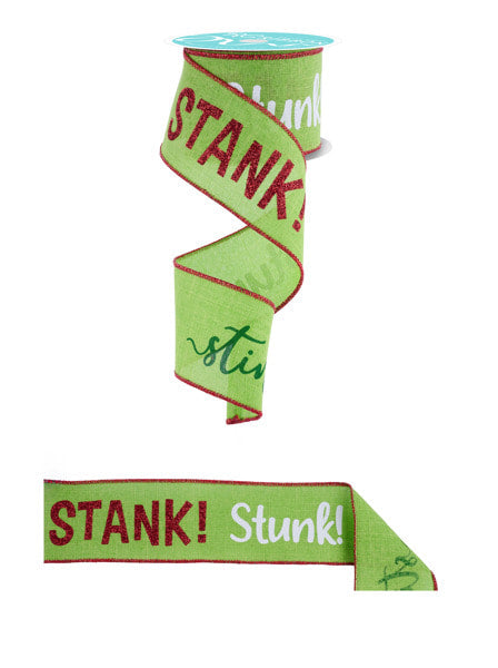 RGF347933  2.5" x 100ft Stink Stank Stunk On Ryl Lime/Red/White/Emerald