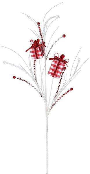 XS108239    32"L Gift Box Spray   Red/White