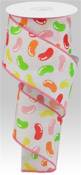 RG0194427  2.5" x 10yd Jelly Beans On Royal     White/Multi