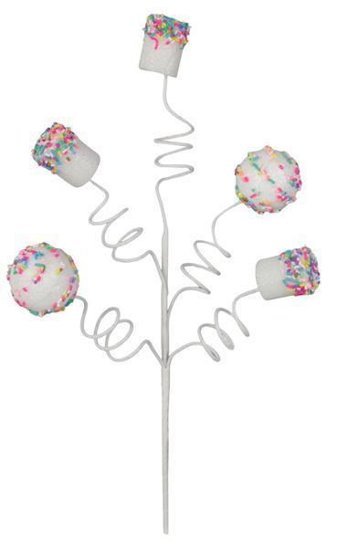 MN0215   18"L Sprinkle Spray  White/Multi