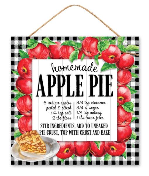 AP7221   10"Sq Homemade Apple Pie Sign     Multi