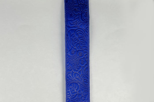 42466-09-25   1.5"X10YDS   Embossed Flower    Royal Blue