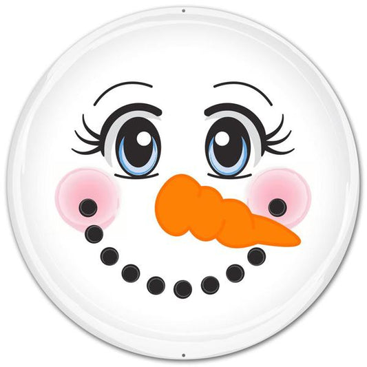 MD0329     12” DIA Snowman Face   White/Orange/Black