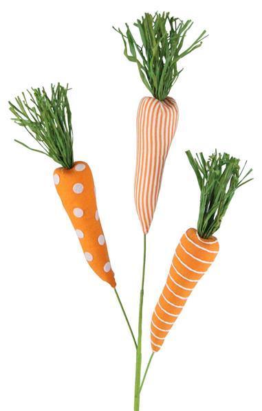 MN0194 27"L Fabric Carrot Pick Orange/White/Green