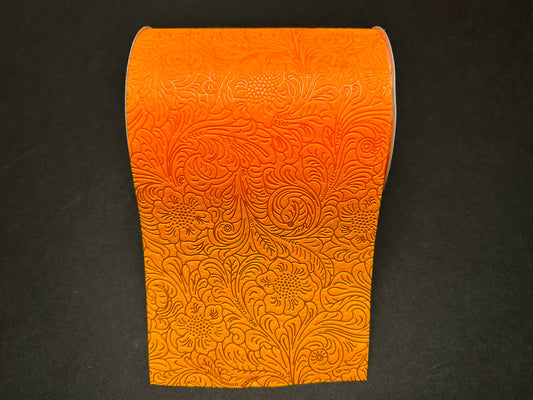 42466-06-19    6"X25Yds   Embossed Flower Cut Edge   Orange