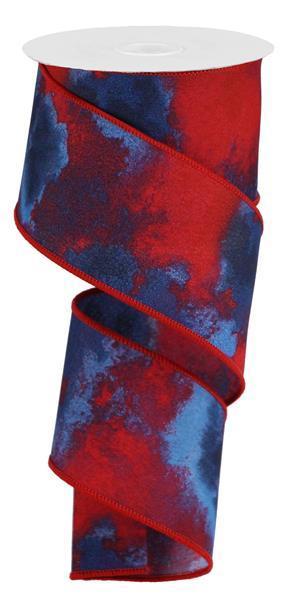 RGB1014A1    2.5" x 10yd Watercolor Blend   Red/White/Blue