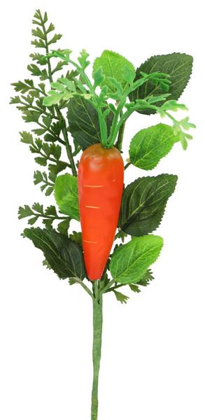 EV8946      10"L Mixed Greenery Carrot Pick     Orange/Green