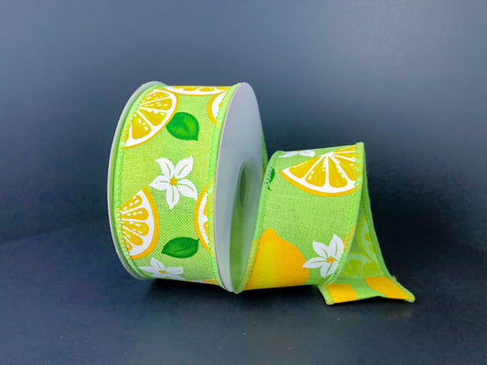 41237-09-09      1.5"X10YDS    Lemons/Flowers    Lime/Green/Yellow