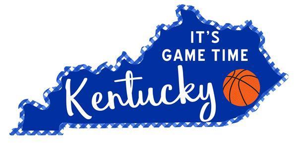 MD1147    15"LX7"H     Its Game Time Kentucky Sign   Blue/White/Orange