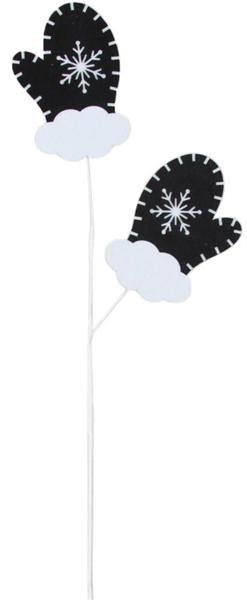 XP017702    30"L Felt Mitten Spray   Black/White