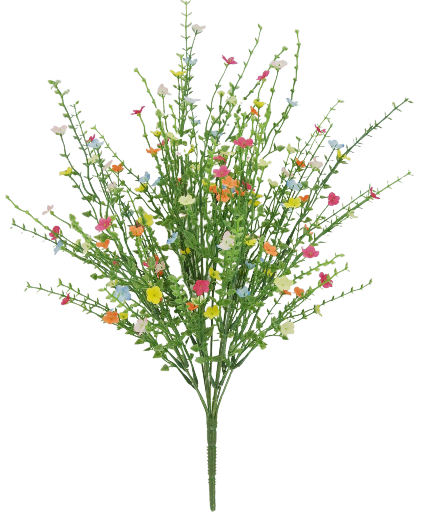 82394MULTISPRI       21"     Plastic Flowering Bush   Multi