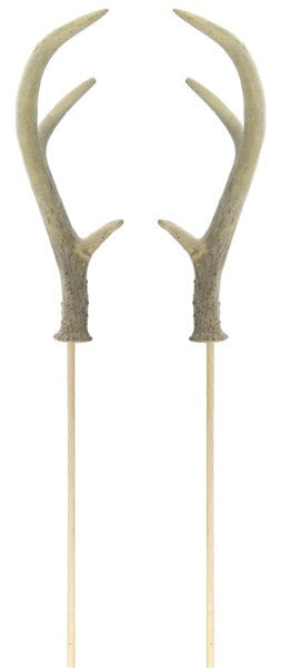 MZ2110   8.5"L Antlers On 15" Bamboo Stick    Natural    1PC