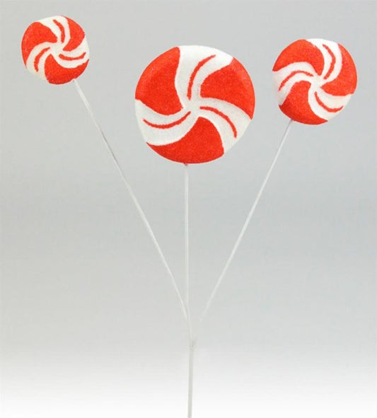 XP380691 16L” Candy W/Stripes Pick  Red/White