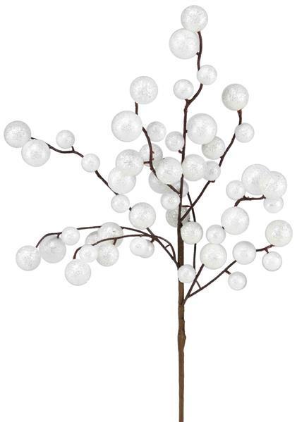 XP376027 17" Round Mixed Glitter Ball Pick White/Silver