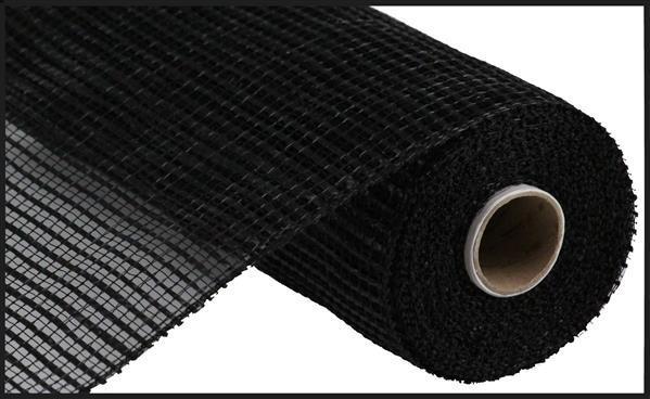 RE890002   10"X10yd Horizontal Wide Stripe Mesh   Black