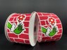 723124013   2.5X10Yds Brick Wall Green Monster Hand W/Ornament   Red/Wht/Grn