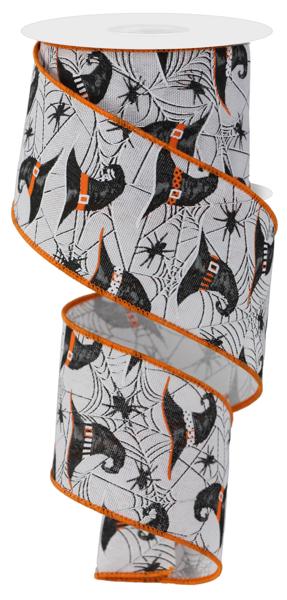 RGE153727 2.5" X 10Yd Witch Hats And Spiders White/Grey/Orange