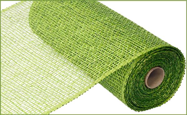 RP810033    10" x 10yd Poly Burlap Mesh   Lime Green