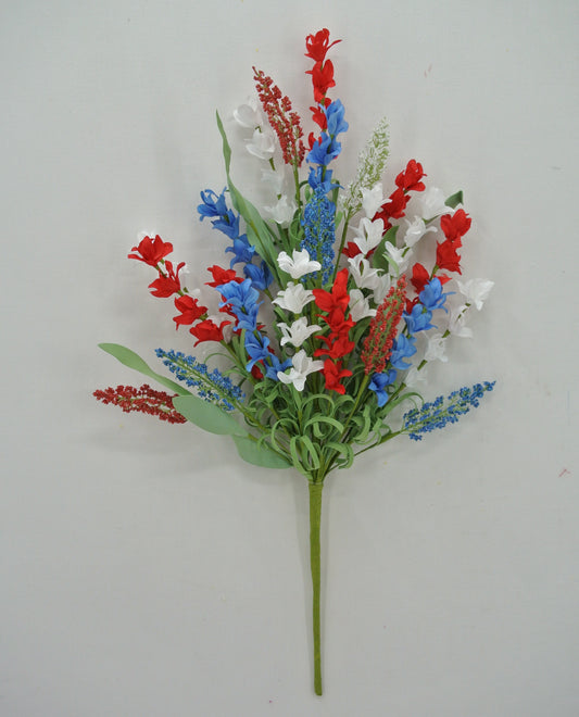 63895    20" Patriotic Larkspur Bush    Red/White/Blue