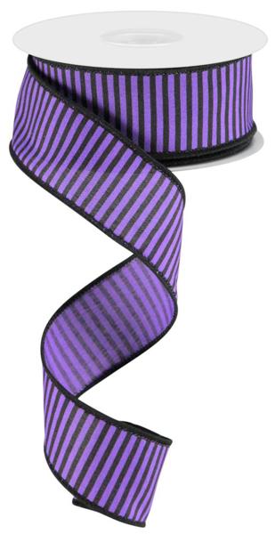 RGC119523  1.5" x 10yd Horizontal Thin Stripes On Pg Purple/Black