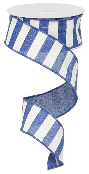 RX9148WR  1.5" x 10yd Horizontal Stripe Royal Blue/White